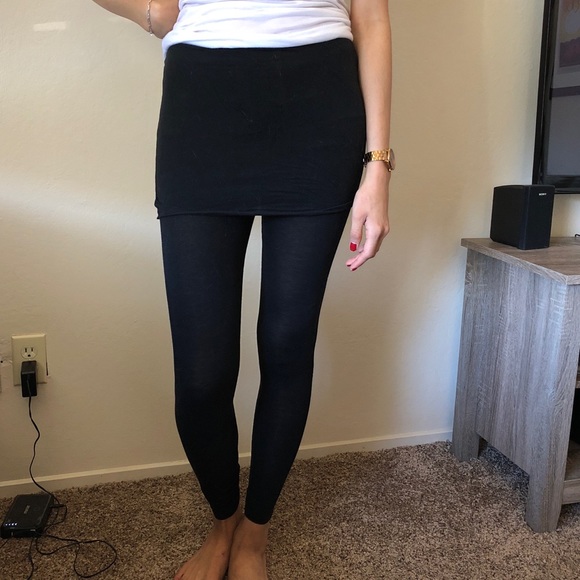 all saints leggings with skirt